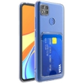 Xiaomi Redmi 9C Kılıf Kartlıklı Şeffaf Esnek Silikon Kamera Korumalı