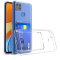Xiaomi Redmi 9C Kılıf Kartlıklı Şeffaf Esnek Silikon Kamera Korumalı
