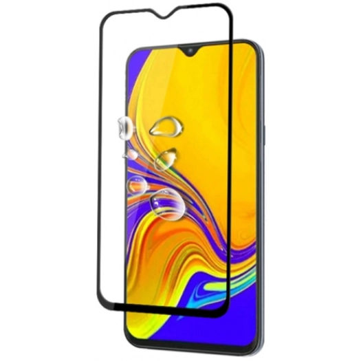 Xiaomi Redmi 9T Kırılmaz Cam Tam Kapatan Kenarları Kırılmaya Dayanıklı Cam Ekran Koruyucu - Siyah