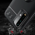 Xiaomi Redmi 9T Kılıf Renkli Silikon Yüzüklü Standlı Auto Focus Ravel Kapak - Siyah