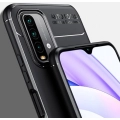 Xiaomi Redmi 9T Kılıf Renkli Silikon Yüzüklü Standlı Auto Focus Ravel Kapak - Siyah