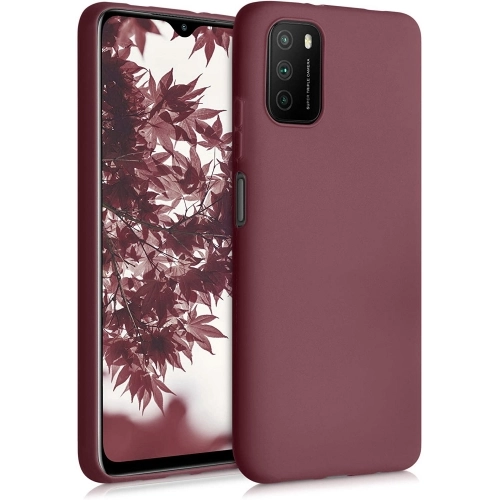 Xiaomi Redmi 9T Kılıf İnce Soft Mat Renkli Esnek Silikon Kapak - Mürdüm