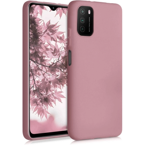 Xiaomi Redmi 9T Kılıf İnce Soft Mat Renkli Esnek Silikon Kapak - Rose Gold