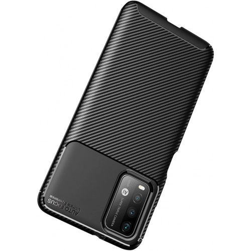 Xiaomi Redmi 9T Kılıf Silikon Parmak İzi Bırakmayan Karbon Soft Negro Kapak - Siyah