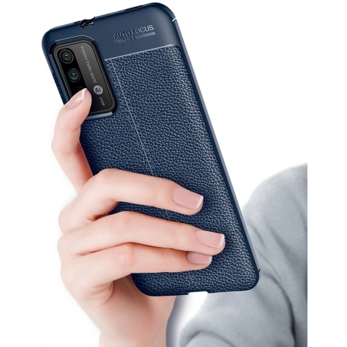 Xiaomi Redmi 9T Kılıf Deri Görünümlü Lüks Parmak İzi Bırakmaz Niss Silikon Kapak - Siyah