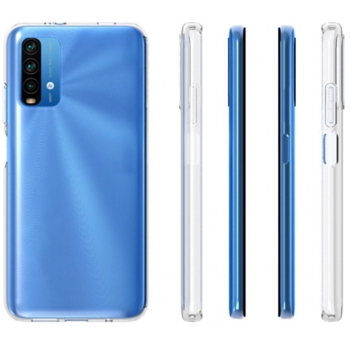 Xiaomi Redmi 9T Kılıf Kamera Korumalı Esnek Silikon Kapak - Şeffaf
