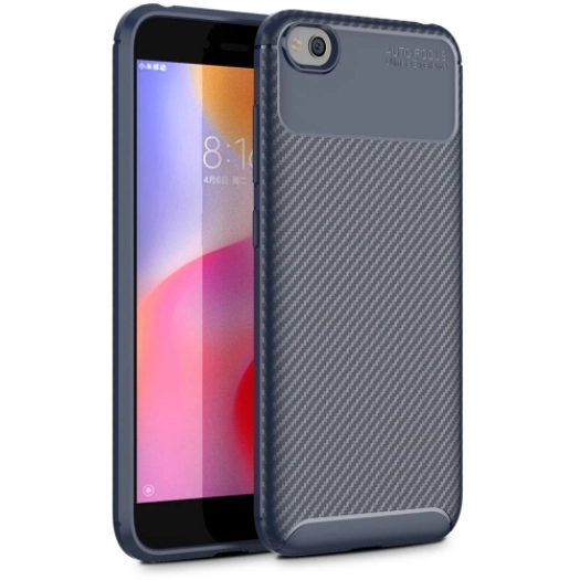 Xiaomi Redmi Go Kılıf Silikon Parmak İzi Bırakmayan Karbon Soft Negro Kapak - Lacivert