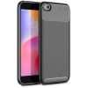 Xiaomi Redmi Go Kılıf Silikon Parmak İzi Bırakmayan Karbon Soft Negro Kapak - Siyah