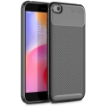 Xiaomi Redmi Go Kılıf Silikon Parmak İzi Bırakmayan Karbon Soft Negro Kapak - Siyah