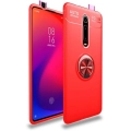 Xiaomi Redmi K20 Kılıf Renkli Silikon Yüzüklü Standlı Auto Focus Ravel Kapak - Kırmızı