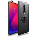 Xiaomi Redmi K20 Kılıf Renkli Silikon Yüzüklü Standlı Auto Focus Ravel Kapak - Siyah