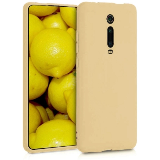 Xiaomi Redmi K20 Kılıf İnce Soft Mat Renkli Esnek Silikon Kapak - Gold