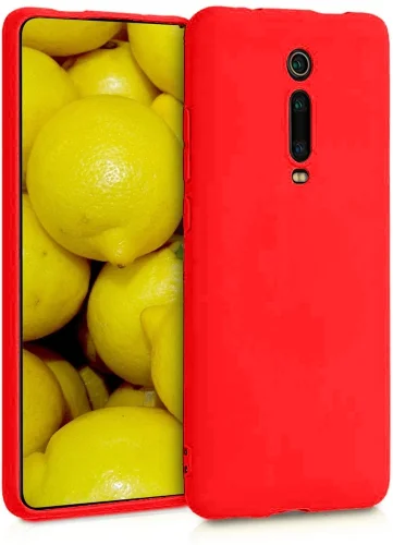 Xiaomi Redmi K20 Kılıf İnce Mat Esnek Silikon - Kırmızı