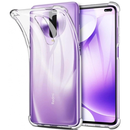 Xiaomi Redmi K30 Kılıf Silikon Köşe Korumalı Airbag Darbe Emici Kapak - Şeffaf