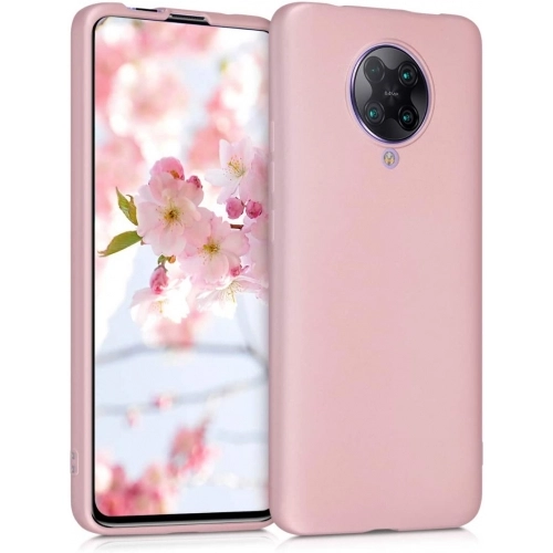 Xiaomi Redmi K30 Pro Kılıf İnce Soft Mat Renkli Esnek Silikon Kapak - Rose Gold