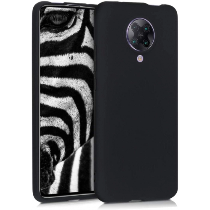 Xiaomi Redmi K30 Pro Kılıf İnce Soft Mat Renkli Esnek Silikon Kapak - Siyah