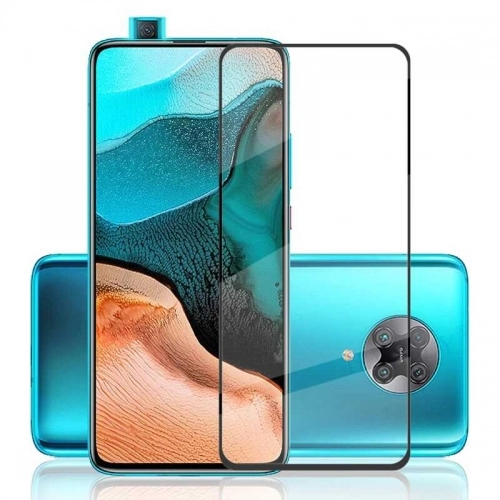 Xiaomi Redmi K30 Pro Kırılmaz Cam Tam Kapatan Kenarları Kırılmaya Dayanıklı Cam Ekran Koruyucu - Siyah