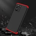 Xiaomi Redmi K40 Kılıf 3 Parçalı 360 Tam Korumalı Rubber AYS Kapak - Gri Siyah