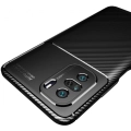 Xiaomi Redmi K40 Kılıf Silikon Parmak İzi Bırakmayan Karbon Soft Negro Kapak - Siyah
