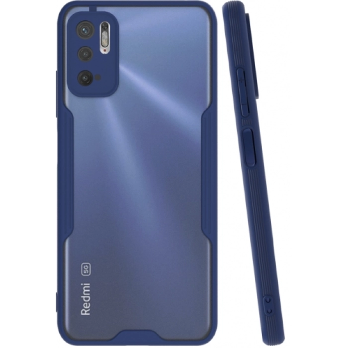Xiaomi Redmi Note 10 5G Kılıf Renkli Silikon Kamera Lens Korumalı Şeffaf Parfe Kapak - Lacivert