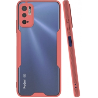 Xiaomi Redmi Note 10 5G Kılıf Renkli Silikon Kamera Lens Korumalı Şeffaf Parfe Kapak - Pembe