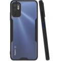 Xiaomi Redmi Note 10 5G Kılıf Renkli Silikon Kamera Lens Korumalı Şeffaf Parfe Kapak - Siyah