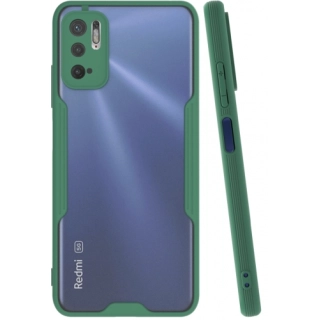 Xiaomi Redmi Note 10 5G Kılıf Renkli Silikon Kamera Lens Korumalı Şeffaf Parfe Kapak - Yeşil