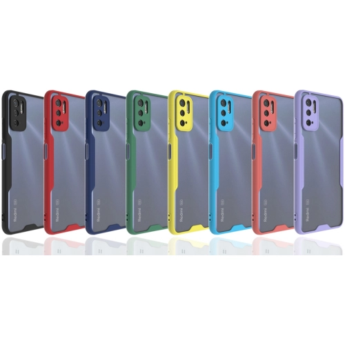 Xiaomi Redmi Note 10 5G Kılıf Renkli Silikon Kamera Lens Korumalı Şeffaf Parfe Kapak - Yeşil