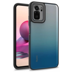 Xiaomi Redmi Note 10 Kılıf Electro Silikon Renkli Flora Kapak - Siyah