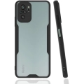 Xiaomi Redmi Note 10 Kılıf Renkli Silikon Kamera Lens Korumalı Şeffaf Parfe Kapak - Siyah