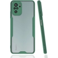 Xiaomi Redmi Note 10 Kılıf Renkli Silikon Kamera Lens Korumalı Şeffaf Parfe Kapak - Yeşil