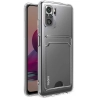 Xiaomi Redmi Note 10 Kılıf Kartlıklı Şeffaf Esnek Silikon Kamera Korumalı