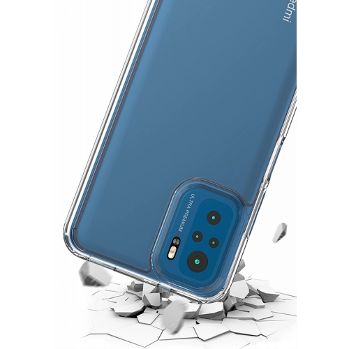 Xiaomi Redmi Note 10 Kılıf Korumalı Kenarları Silikon Arkası Sert Coss Kapak - Şeffaf