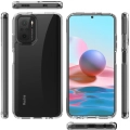 Xiaomi Redmi Note 10 Kılıf Korumalı Kenarları Silikon Arkası Sert Coss Kapak  - Şeffaf