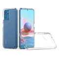 Xiaomi Redmi Note 10 Kılıf Korumalı Kenarları Silikon Arkası Sert Coss Kapak  - Şeffaf
