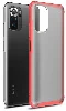 Xiaomi Redmi Note 10 Kılıf Volks Serisi Kenarları Silikon Arkası Şeffaf Sert Kapak - Kırmızı