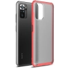 Xiaomi Redmi Note 10 Kılıf Volks Serisi Kenarları Silikon Arkası Şeffaf Sert Kapak - Kırmızı