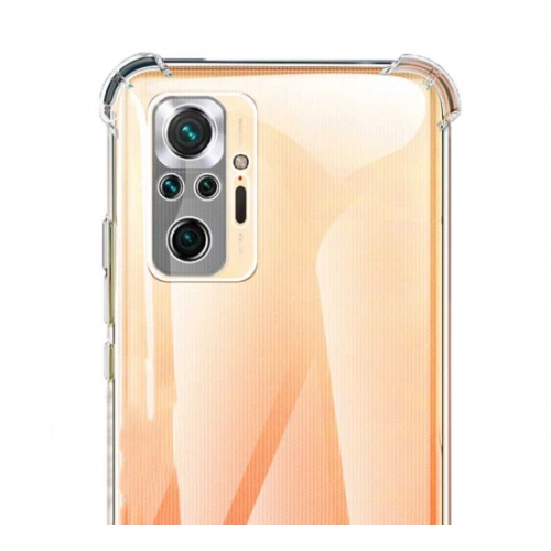 Xiaomi Redmi Note 10 Pro Kılıf Silikon Köşe Korumalı Airbag Darbe Emici Kapak - Şeffaf