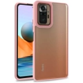 Xiaomi Redmi Note 10 Pro Kılıf Electro Silikon Renkli Flora Kapak - Rose Gold