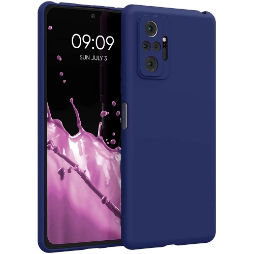 Xiaomi Redmi Note 10 Pro Kılıf İnce Soft Mat Renkli Esnek Silikon Kapak - Lacivert