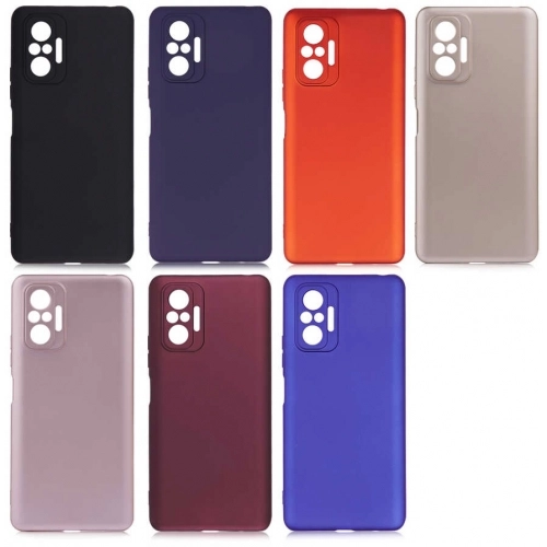 Xiaomi Redmi Note 10 Pro Kılıf İnce Soft Mat Renkli Esnek Silikon Kapak - Siyah