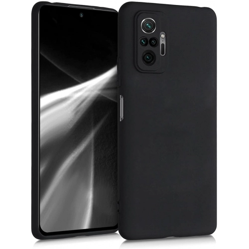 Xiaomi Redmi Note 10 Pro Kılıf İnce Soft Mat Renkli Esnek Silikon Kapak - Siyah