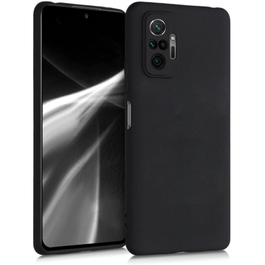 Xiaomi Redmi Note 10 Pro Kılıf İnce Soft Mat Renkli Esnek Silikon Kapak - Siyah