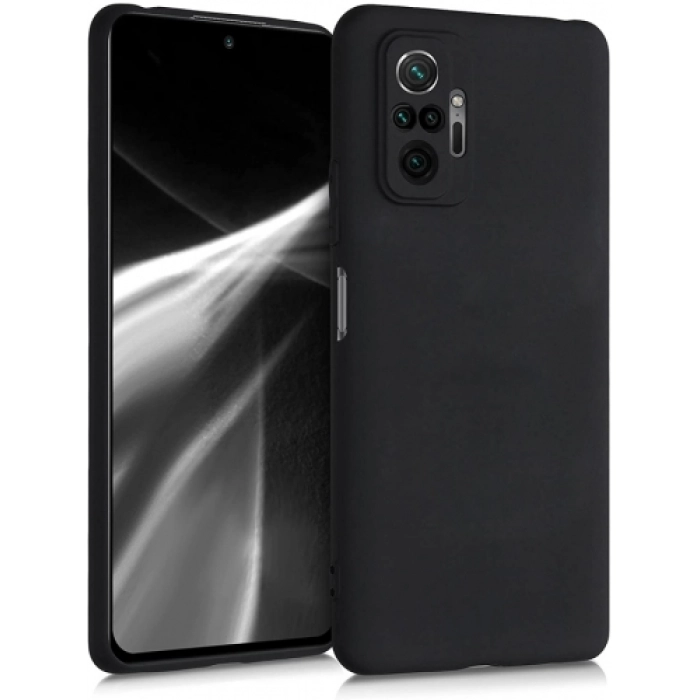 Xiaomi Redmi Note 10 Pro Kılıf İnce Soft Mat Renkli Esnek Silikon Kapak - Siyah
