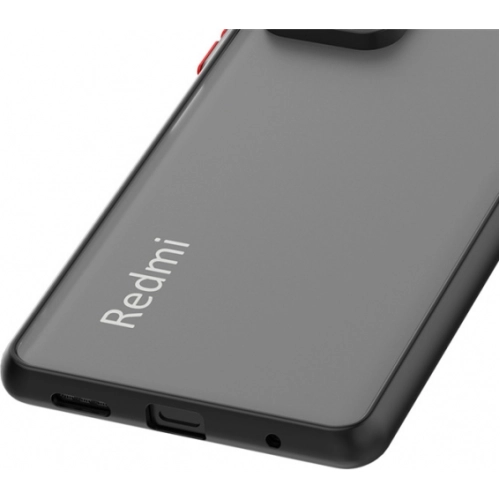 Xiaomi Redmi Note 10 Pro Kılıf Kamera Korumalı Arkası Şeffaf Mat Silikon Kapak - Kırmızı