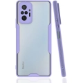 Xiaomi Redmi Note 10 Pro Kılıf Renkli Silikon Kamera Lens Korumalı Şeffaf Parfe Kapak - Lila
