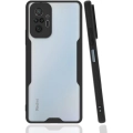 Xiaomi Redmi Note 10 Pro Kılıf Renkli Silikon Kamera Lens Korumalı Şeffaf Parfe Kapak - Siyah
