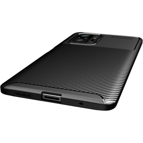 Xiaomi Redmi Note 10 Pro Kılıf Silikon Parmak İzi Bırakmayan Karbon Soft Negro Kapak - Lacivert