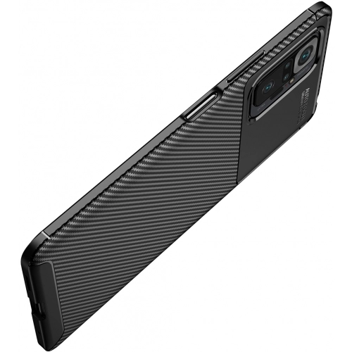 Xiaomi Redmi Note 10 Pro Kılıf Silikon Parmak İzi Bırakmayan Karbon Soft Negro Kapak - Lacivert
