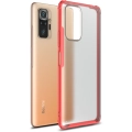 Xiaomi Redmi Note 10 Pro Kılıf Volks Serisi Kenarları Silikon Arkası Şeffaf Sert Kapak - Kırmızı